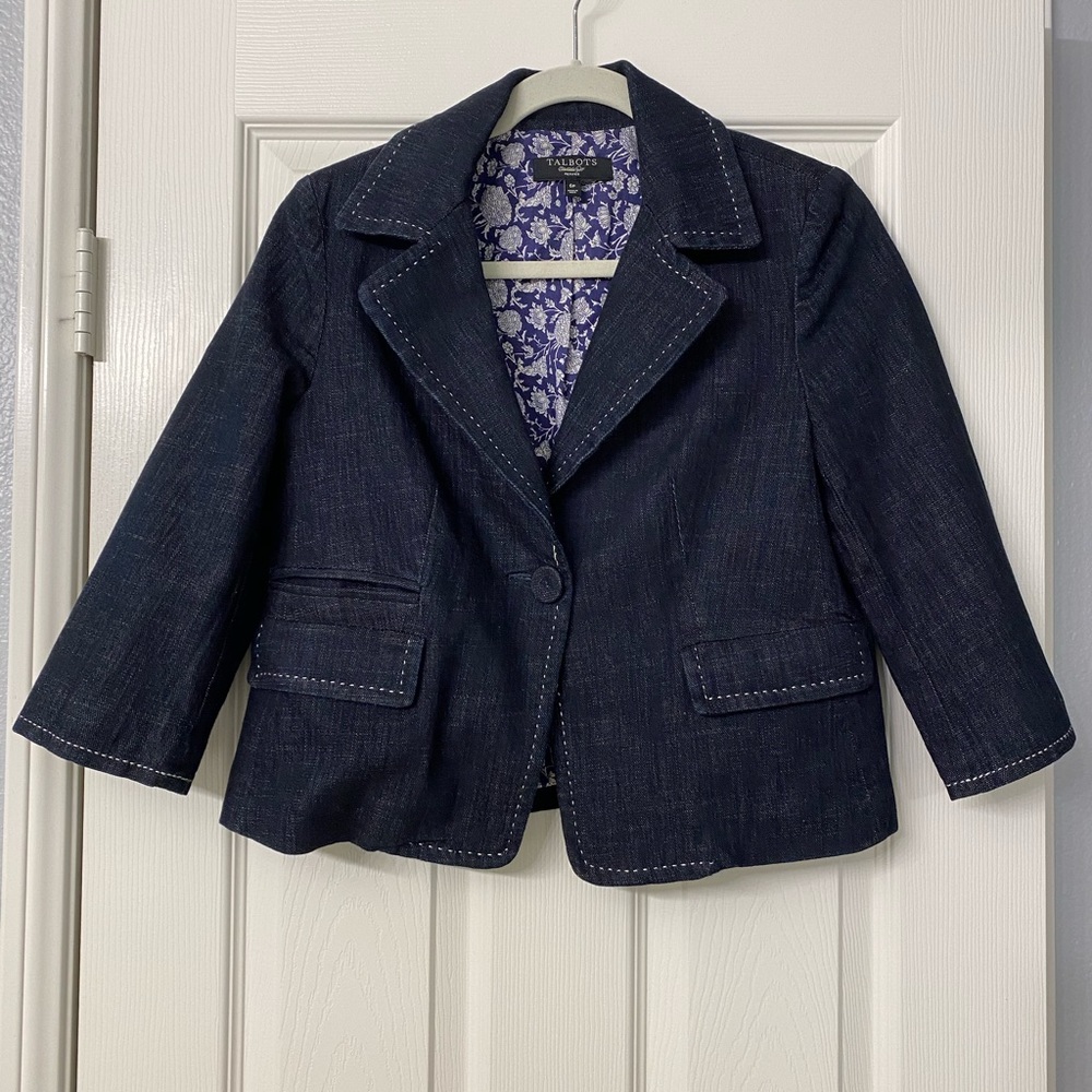 Talbots 6P denim blazer/jacket